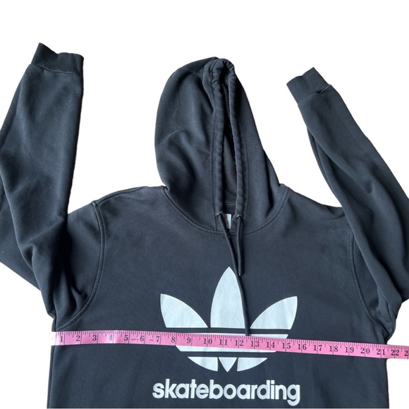 Adidas Skateboarding Men’s Black Trefoil Hoodie Lightweight Sweatshirt, Medium - Picture 9 of 10